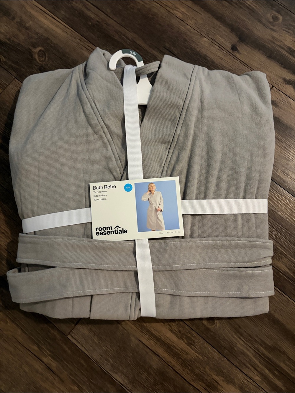 Room Essentials Light Gray Cozy Bath Robe